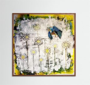 Print på Lærred i Mørk egetræsramme