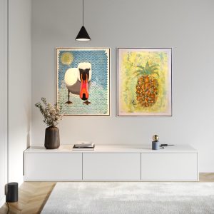 SVane og Ananas - SUper godt - Over hvid. stue
